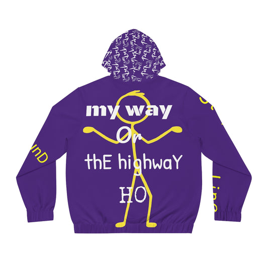“My Way Or” Full-Zip Hoodie (Purple)