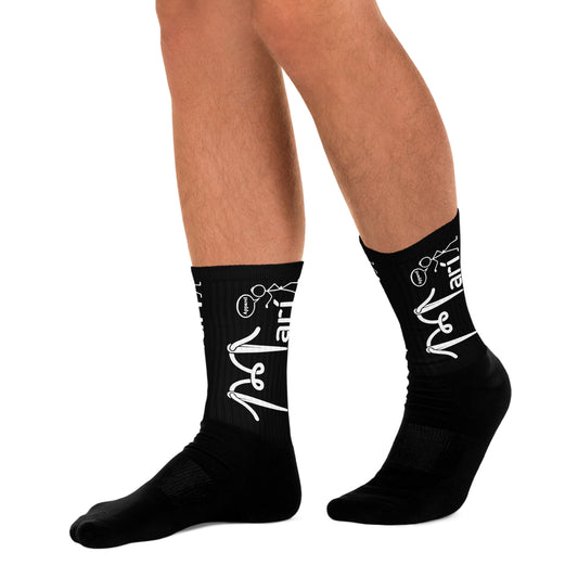 "Mari Apparel” Crew Socks (Black)