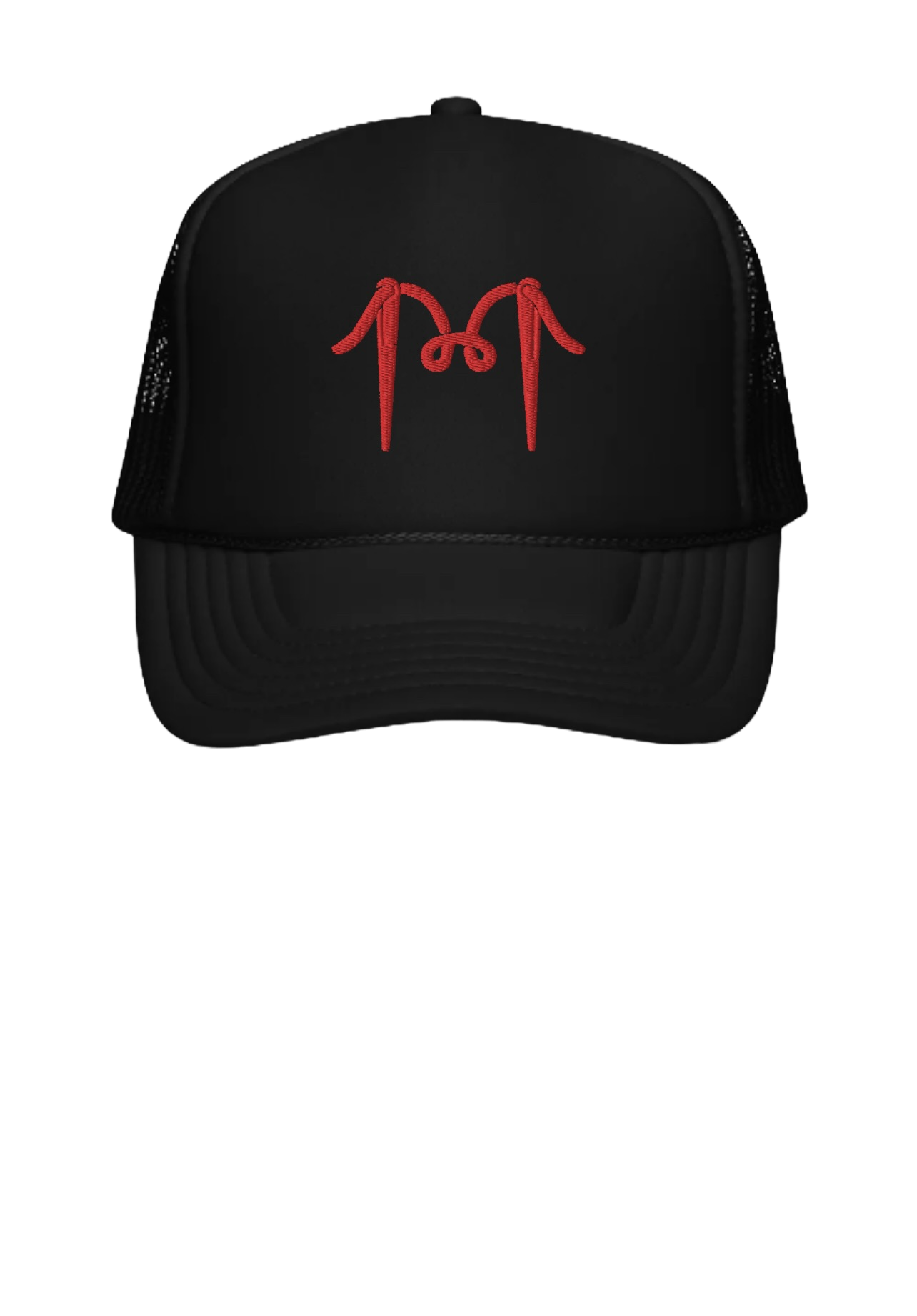 “M Logo” Black Foam Trucker Cap (Multiple Colors)