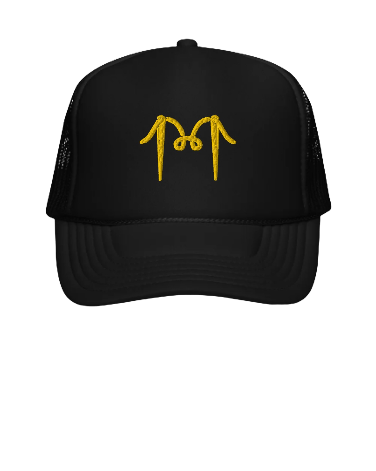 “M Logo” Black Foam Trucker Cap (Multiple Colors)